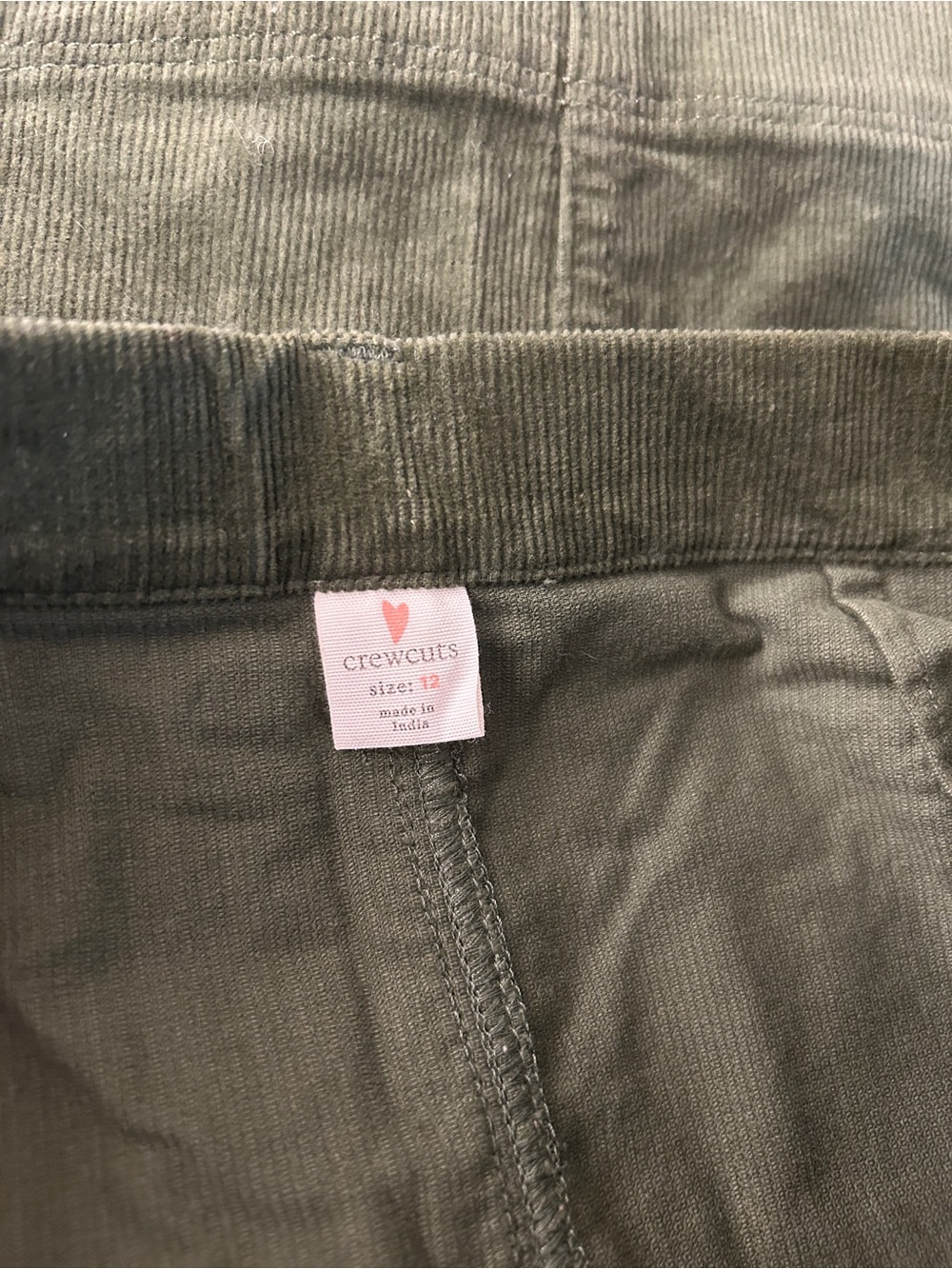 Crewcuts Olive Green Corduroy Skirt